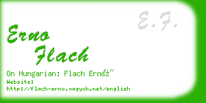 erno flach business card